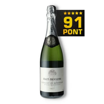 Crémant de Bordeaux Brut - Haut-Mouleyre - 91 pont ***** (Franciaország) (0,75l)