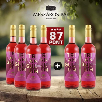 4+2 db - Triangulum Gyöngyöző Rozé 2024 - Mészáros - 87 pont **** (0,75l)